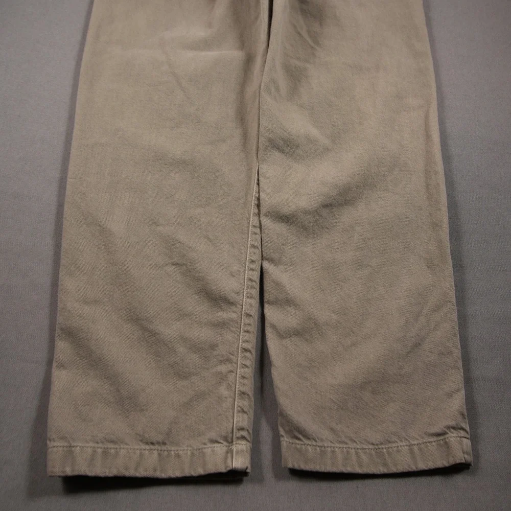 Marine Layer Relaxed Fit Pleated Front Men Chino Trousers Fits 31x28 Coastal